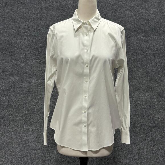 Brooks Brothers Tops - Brooks Brothers Shirt Womens 10 White Non Iron Stretch Classic Fit Button Front